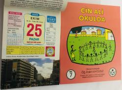 25 Ekim 2009 hediyelik orijinal Ülkü takvim yaprağı (Cin Ali kitabı hediyeli:)