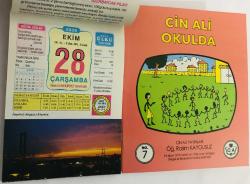 28 Ekim 2009 hediyelik orijinal Ülkü takvim yaprağı (Cin Ali kitabı hediyeli:)