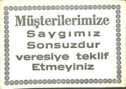 Antika - Veresiye Teklif Etmeyiniz - Bakkaliye Kartpostal KRT17174 - kitantik - kitaLog