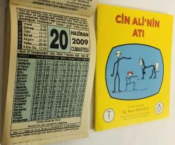 20 Haziran 2009 hediyelik orijinal Fazilet takvim yaprağı (Cin Ali kitabı hediyeli:)