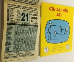 21 Haziran 2009 hediyelik orijinal Fazilet takvim yaprağı (Cin Ali kitabı hediyeli:)
