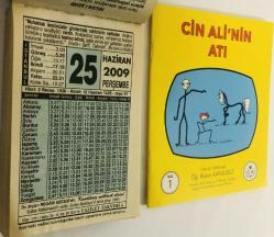 25 Haziran 2009 hediyelik orijinal Fazilet takvim yaprağı (Cin Ali kitabı hediyeli:)