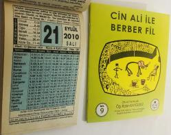 21 Eylül 2010 hediyelik orijinal Fazilet takvim yaprağı (Cin Ali kitabı hediyeli:)