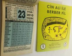 23 Eylül 2010 hediyelik orijinal Fazilet takvim yaprağı (Cin Ali kitabı hediyeli:)
