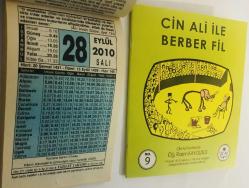 28 Eylül 2010 hediyelik orijinal Fazilet takvim yaprağı (Cin Ali kitabı hediyeli:)