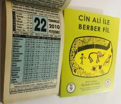 22 Temmuz 2010 hediyelik orijinal Fazilet takvim yaprağı (Cin Ali kitabı hediyeli:)
