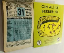 31 Temmuz 2010 hediyelik orijinal Fazilet takvim yaprağı (Cin Ali kitabı hediyeli:)