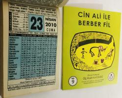 23 Nisan 2010 hediyelik orijinal Fazilet takvim yaprağı (Cin Ali kitabı hediyeli:)