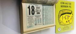 18 Şubat 2011 hediyelik orijinal Saray takvim yaprağı (Cin Ali kitabı hediyeli:)