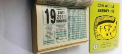 19 Şubat 2011 hediyelik orijinal Saray takvim yaprağı (Cin Ali kitabı hediyeli:)