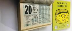 20 Şubat 2011 hediyelik orijinal Saray takvim yaprağı (Cin Ali kitabı hediyeli:)
