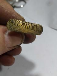 K61----F.DEMİRSOY İSİM YAZILI PİRİNÇ MÜHÜR