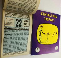 22 Ekim 2011 hediyelik orijinal Fazilet takvim yaprağı (Cin Ali kitabı hediyeli:)