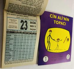23 Ekim 2011 hediyelik orijinal Fazilet takvim yaprağı (Cin Ali kitabı hediyeli:)