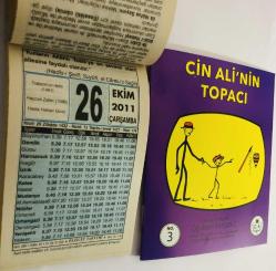 26 Ekim 2011 hediyelik orijinal Fazilet takvim yaprağı (Cin Ali kitabı hediyeli:)