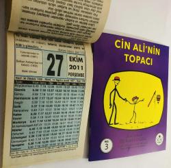 27 Ekim 2011 hediyelik orijinal Fazilet takvim yaprağı (Cin Ali kitabı hediyeli:)