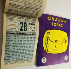 28 Ekim 2011 hediyelik orijinal Fazilet takvim yaprağı (Cin Ali kitabı hediyeli:)