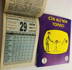 29 Ekim 2011 hediyelik orijinal Fazilet takvim yaprağı (Cin Ali kitabı hediyeli:)
