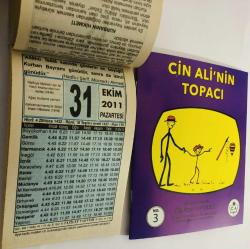 31 Ekim 2011 hediyelik orijinal Fazilet takvim yaprağı (Cin Ali kitabı hediyeli:)