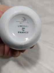 P18-----FRANSIZ LIMOGE PORSELEN KÜÇÜK BOY VAZO