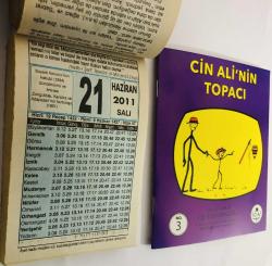 21 Haziran 2011 hediyelik orijinal Fazilet takvim yaprağı (Cin Ali kitabı hediyeli:)