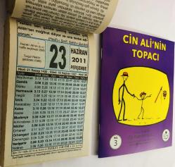 23 Haziran 2011 hediyelik orijinal Fazilet takvim yaprağı (Cin Ali kitabı hediyeli:)
