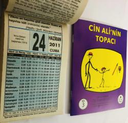 24 Haziran 2011 hediyelik orijinal Fazilet takvim yaprağı (Cin Ali kitabı hediyeli:)