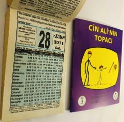 28 Haziran 2011 hediyelik orijinal Fazilet takvim yaprağı (Cin Ali kitabı hediyeli:)