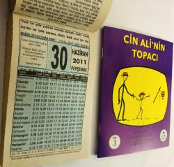 30 Haziran 2011 hediyelik orijinal Fazilet takvim yaprağı (Cin Ali kitabı hediyeli:)