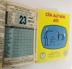 23 Mart 2012 hediyelik orijinal Fazilet takvim yaprağı (Cin Ali kitabı hediyeli:)