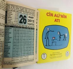 26 Mart 2012 hediyelik orijinal Fazilet takvim yaprağı (Cin Ali kitabı hediyeli:)