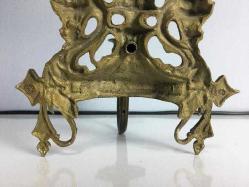 Antika 19.Yüzyıl Barok Tarzı Bornz Piyano Şamdan..