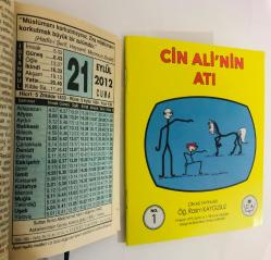 21 Eylül 2012 hediyelik orijinal Fazilet takvim yaprağı (Cin Ali kitabı hediyeli:)