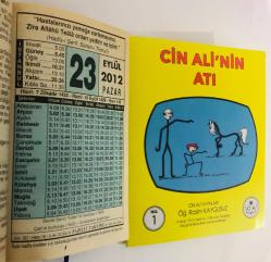 23 Eylül 2012 hediyelik orijinal Fazilet takvim yaprağı (Cin Ali kitabı hediyeli:)