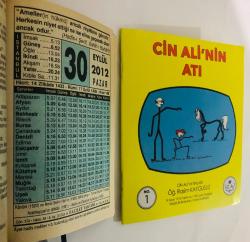 30 Eylül 2012 hediyelik orijinal Fazilet takvim yaprağı (Cin Ali kitabı hediyeli:)