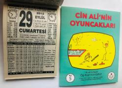 29 Eylül 2012 hediyelik orijinal Türkiye takvim yaprağı (Cin Ali kitabı hediyeli:)
