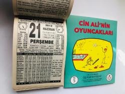 21 Haziran 2012 hediyelik orijinal Türkiye takvim yaprağı (Cin Ali kitabı hediyeli:)