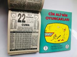22 Haziran 2012 hediyelik orijinal Türkiye takvim yaprağı (Cin Ali kitabı hediyeli:)