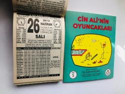 26 Haziran 2012 hediyelik orijinal Türkiye takvim yaprağı (Cin Ali kitabı hediyeli:)