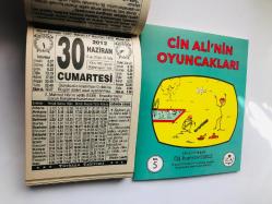 30 Haziran 2012 hediyelik orijinal Türkiye takvim yaprağı (Cin Ali kitabı hediyeli:)