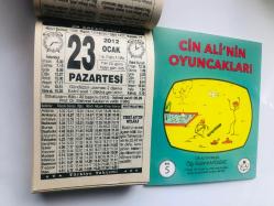 23 Ocak 2012 hediyelik orijinal Türkiye takvim yaprağı (Cin Ali kitabı hediyeli:)