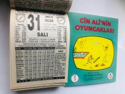 31 Ocak 2012 hediyelik orijinal Türkiye takvim yaprağı (Cin Ali kitabı hediyeli:)