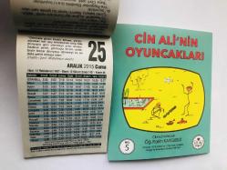 25 Aralık 2015 hediyelik orijinal Fazilet takvim yaprağı (Cin Ali kitabı hediyeli:)