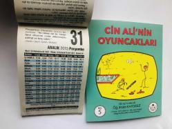 31 Aralık 2015 hediyelik orijinal Fazilet takvim yaprağı (Cin Ali kitabı hediyeli:)