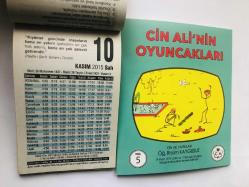 10 Kasım 2015 hediyelik orijinal Fazilet takvim yaprağı (Cin Ali kitabı hediyeli:)