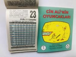 23 Eylül 2015 hediyelik orijinal Fazilet takvim yaprağı (Cin Ali kitabı hediyeli:)