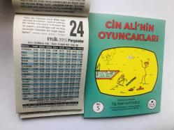 24 Eylül 2015 hediyelik orijinal Fazilet takvim yaprağı (Cin Ali kitabı hediyeli:)