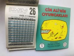 26 Eylül 2015 hediyelik orijinal Fazilet takvim yaprağı (Cin Ali kitabı hediyeli:)