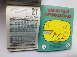 27 Eylül 2015 hediyelik orijinal Fazilet takvim yaprağı (Cin Ali kitabı hediyeli:)