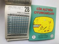 28 Eylül 2015 hediyelik orijinal Fazilet takvim yaprağı (Cin Ali kitabı hediyeli:)